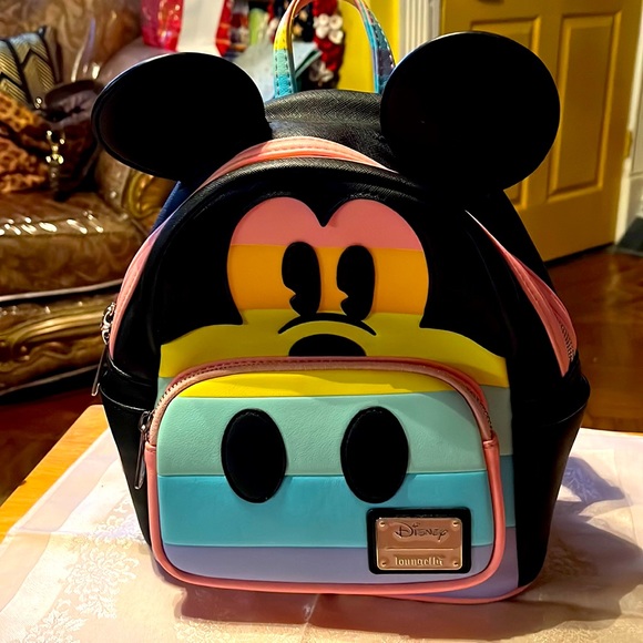 Accessories Disneys Loungefly Rainbow Book Bag Poshmark